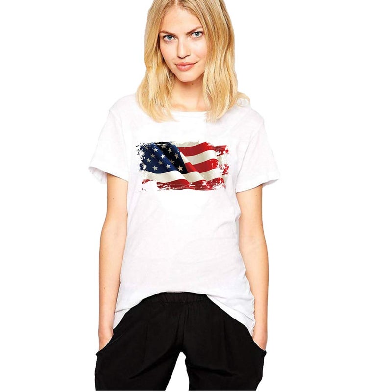 Adonisaon American Flag Iron on Patch Heat Transfer Stickers for Jackets Jeans T-Shirt Clothing Decorations Women Men Kids Large Patch Decal - Image 3